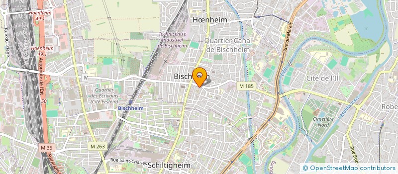 localisation de l'entreprise LECLERC  BISCHHEIM