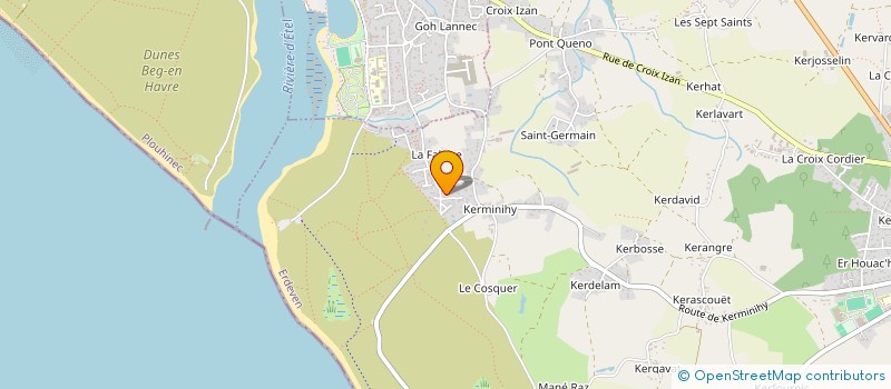 localisation de l'entreprise LECLERC AMBITION  ERDEVEN