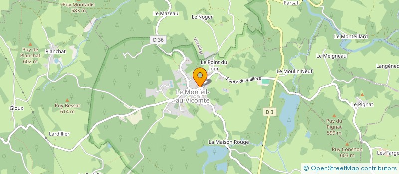 localisation de l'entreprise LECLERC BOIS NEGOCE CONSEIL GEST ... à LE MONTEIL-AU-VICOMTE
