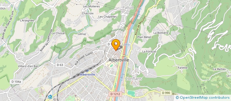 localisation de l'entreprise LECLERC DISTRIBUTION FF, EN ABREGE LD FF à ALBERTVILLE
