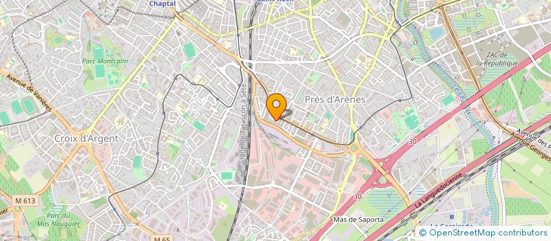 localisation de l'entreprise LECLERC & FAIVRE à MONTPELLIER