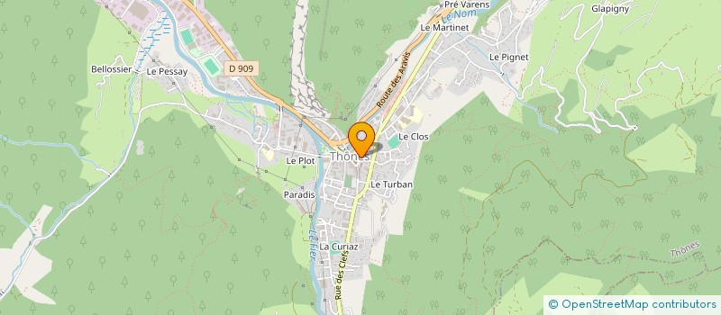localisation de l'entreprise LECLERC - FONTAINE  THONES