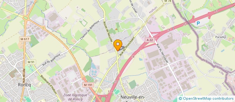 localisation de l'entreprise LECLERCQ CONSORS  NEUVILLE-EN-FERRAIN