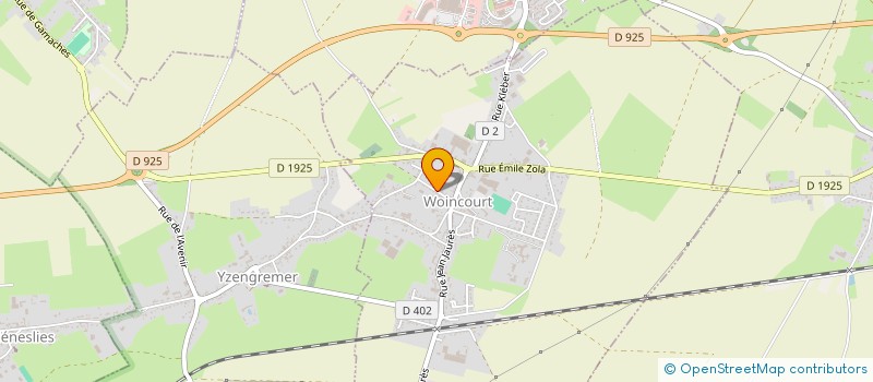 localisation de l'entreprise LECLERCQ COUVERTURE à WOINCOURT