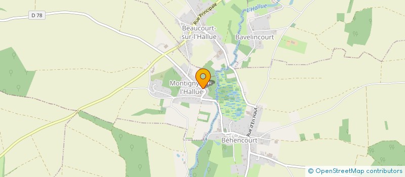 localisation de l'entreprise LECLERCQ PAUL SCI  MONTIGNY-SUR-L'HALLUE