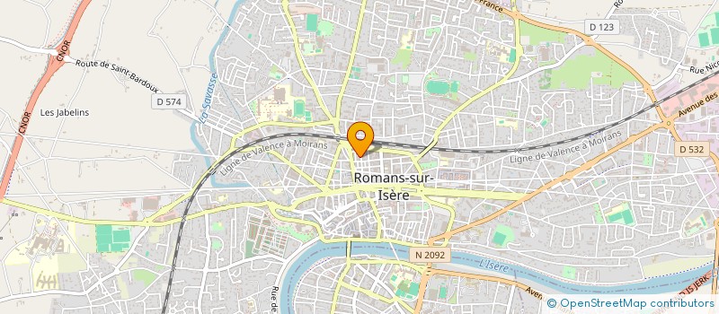 localisation de l'entreprise LECLERE PAPETERIE à ROMANS-SUR-ISERE