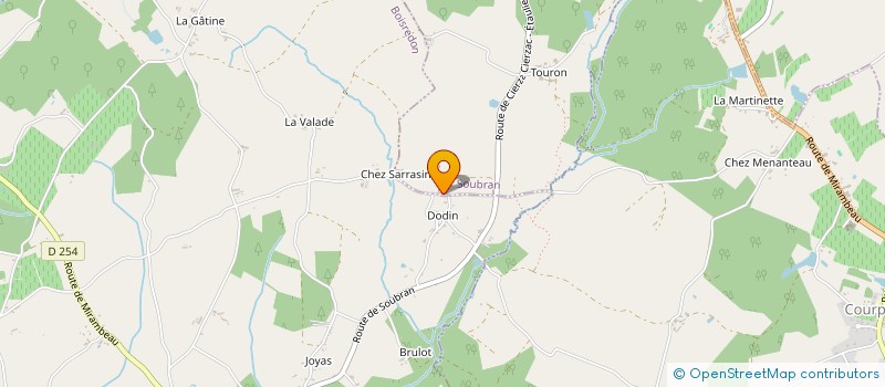 localisation de l'entreprise LECLERE VAL D' OR  SEMOUSSAC