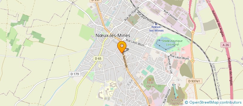 localisation de l'entreprise LECOCQ AUTOMOBILES à NŒUX-LES-MINES