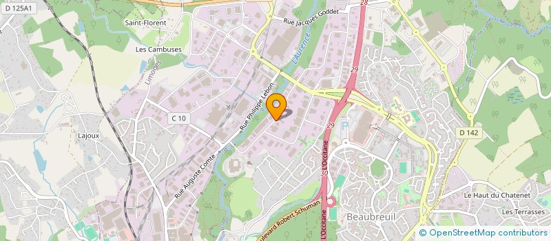 localisation de l'entreprise LECOMTE à LIMOGES