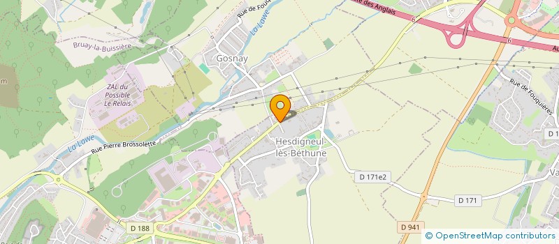 localisation de l'entreprise LECOMTE CANESSE  HESDIGNEUL-LES-BETHUNE