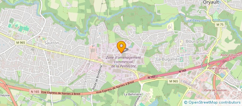 localisation de l'entreprise LECOMTE PAYSAGE à ORVAULT