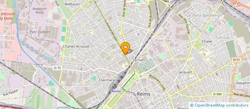 localisation de l'entreprise LECOMTE SARL à REIMS