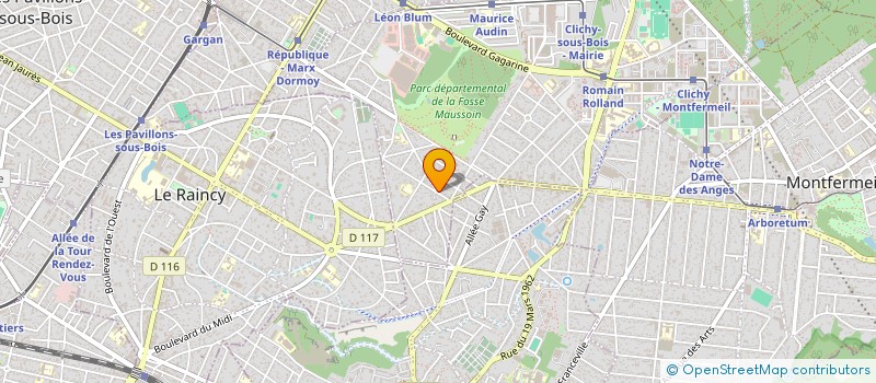 localisation de l'entreprise LECOQ TOITURE  CLICHY-SOUS-BOIS