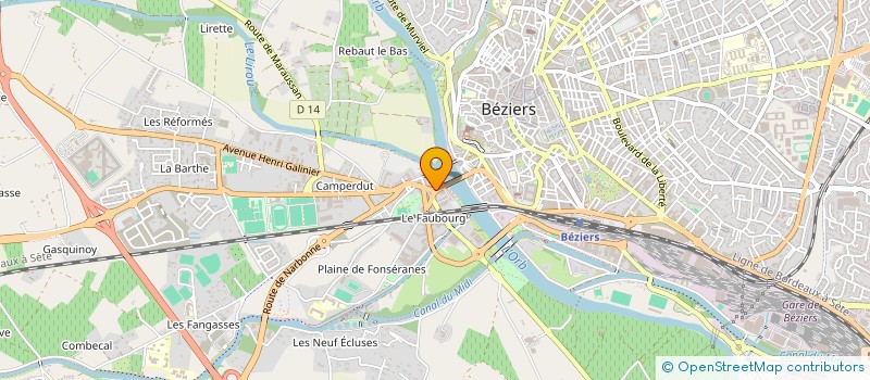 localisation de l'entreprise LECOU - DURAND  BEZIERS