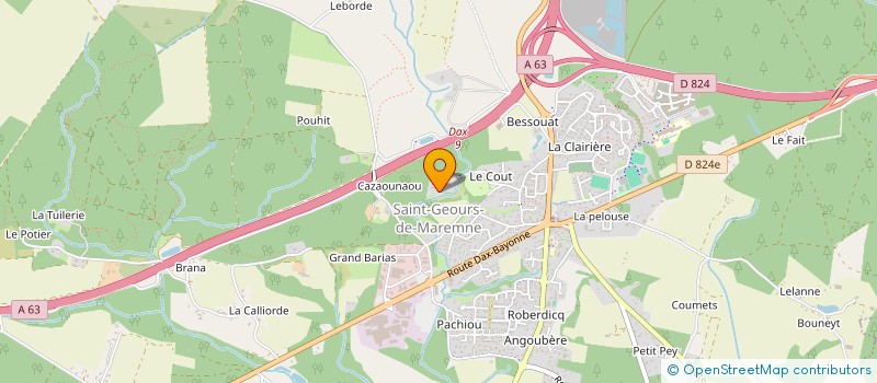 localisation de l'entreprise LECOUME à SAINT-GEOURS-DE-MAREMNE