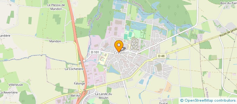 localisation de l'entreprise LECRIVAIN-ODYE  CREVIN