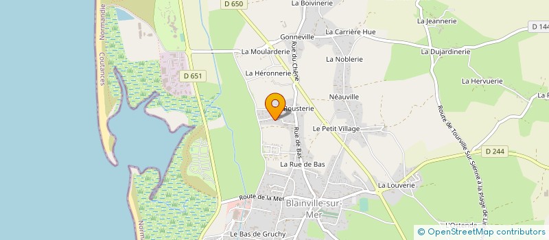 localisation de l'entreprise LECROSNIER COQUILLAGES ET CRUSTACES  BLAINVILLE-SUR-MER