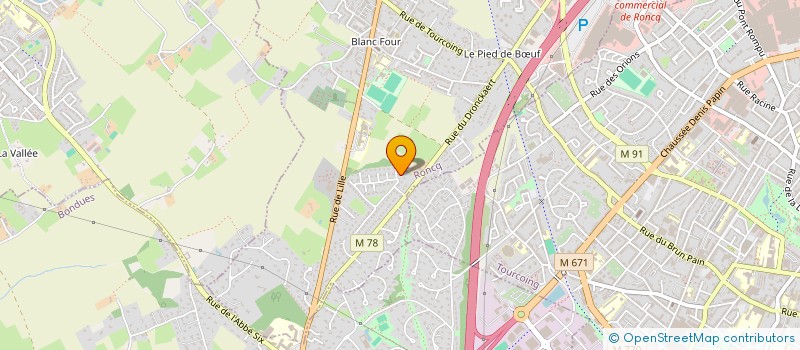 localisation de l'entreprise LECRU à RONCQ