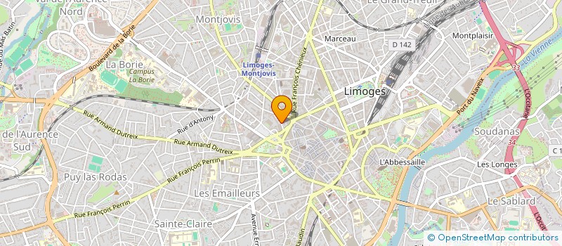 localisation de l'entreprise LECTURES ET LOISIRS A LIMOGES à LIMOGES