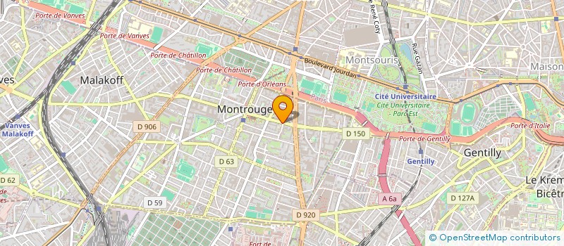 localisation de l'entreprise LECUIR PAUL MOLARD PATRICK à MONTROUGE