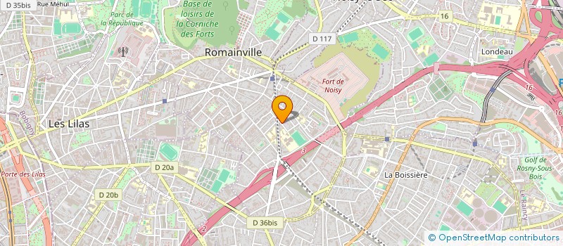 localisation de l'entreprise LED CONSULTING à ROMAINVILLE