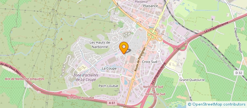 localisation de l'entreprise LED ENERGY à NARBONNE