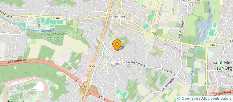 localisation de l'entreprise LEDA à LINAS