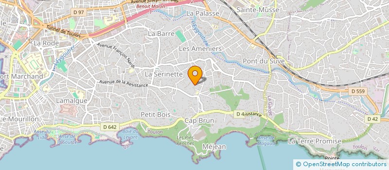 localisation de l'entreprise LEDAIN VAR  TOULON