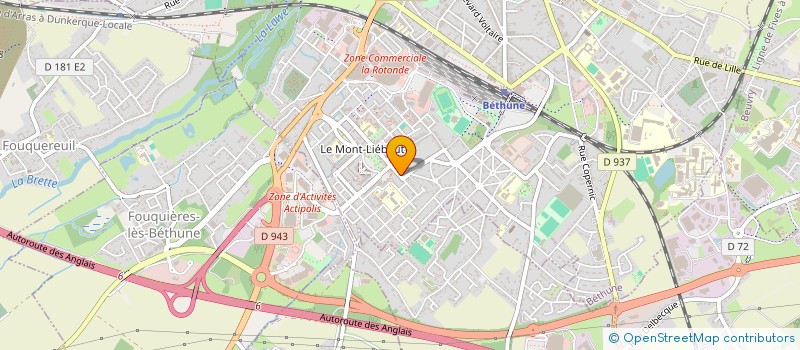 localisation de l'entreprise LEDISHOP  BETHUNE