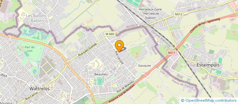 localisation de l'entreprise LEDN  WATTRELOS