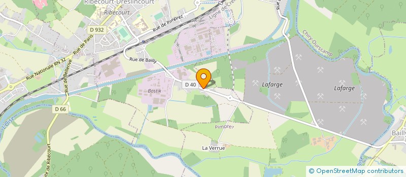 localisation de l'entreprise LEDOUX FRERES à RIBECOURT-DRESLINCOURT
