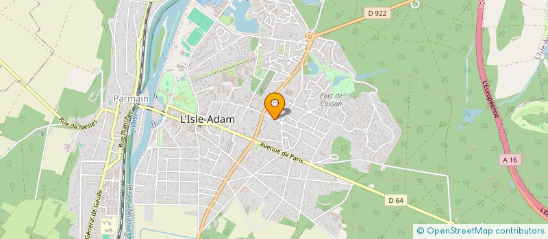 localisation de l'entreprise LEDOUXCAP  L'ISLE-ADAM