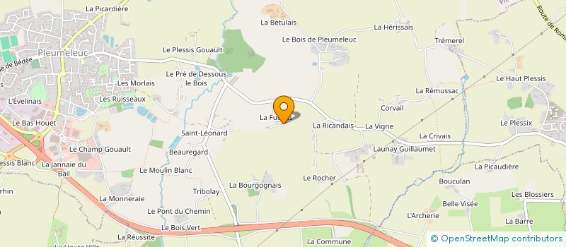 localisation de l'entreprise LEDUC DUVAL  PLEUMELEUC