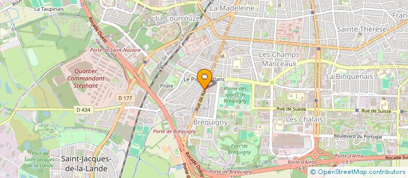 localisation de l'entreprise LEDUC SANDRA  SAINT-JACQUES-DE-LA-LANDE