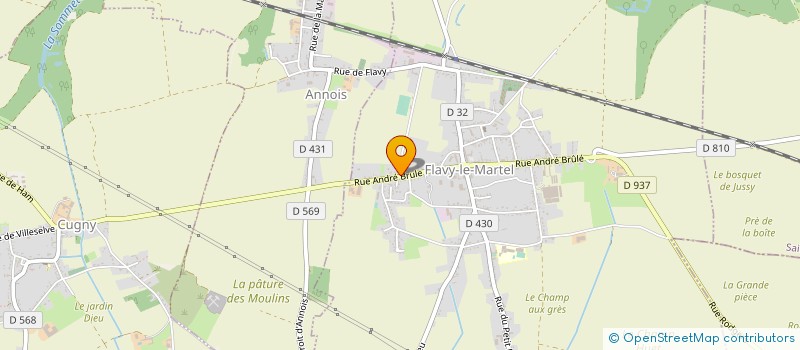 localisation de l'entreprise LEFEBVRE ET FILS à FLAVY-LE-MARTEL
