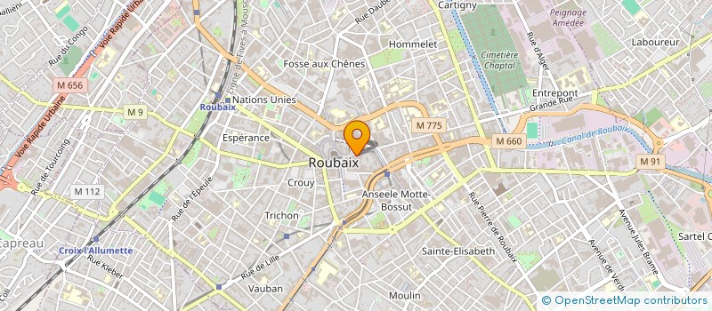 localisation de l'entreprise LEFEBVRE-SEGARD IMMOBILIER  ROUBAIX