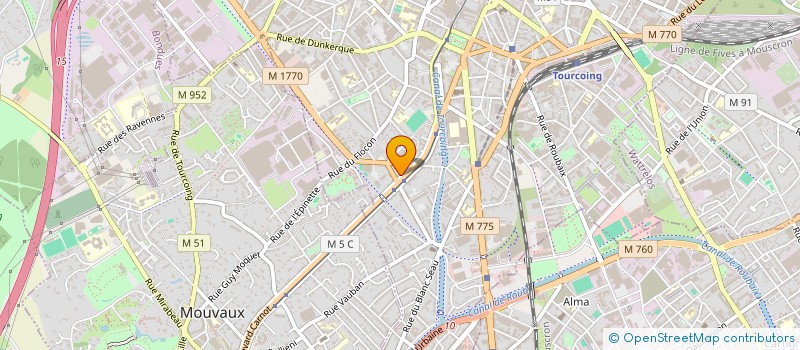 localisation de l'entreprise LEFEBVRE SW  TOURCOING