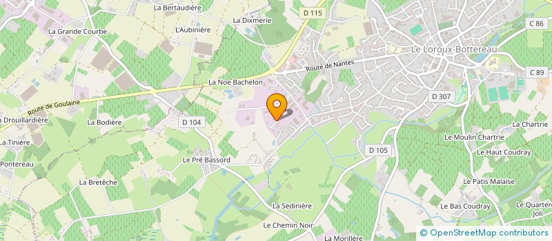 localisation de l'entreprise LEFEUVRE  LE LOROUX-BOTTEREAU