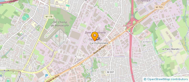 localisation de l'entreprise LEFEUVRE JY ET JP ET TISSU E  CARQUEFOU