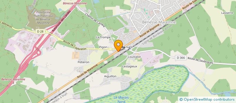 localisation de l'entreprise LEFEVRE 40  BENESSE-MAREMNE