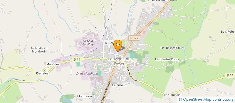 localisation de l'entreprise LEFF ARMOR POMPES FUNEBRES  LOUVIGNE-DU-DESERT