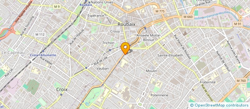 localisation de l'entreprise LEFIL à ROUBAIX