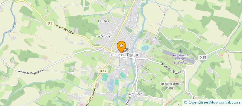 localisation de l'entreprise LEFIL - LISLE EVENEMENTS, FESTIVITES, INITIATIVES LOCALES  L'ISLE-EN-DODON