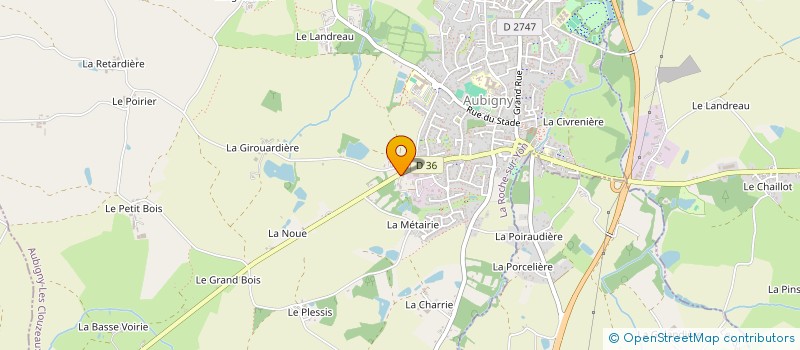 localisation de l'entreprise LEFORT à AUBIGNY-LES CLOUZEAUX