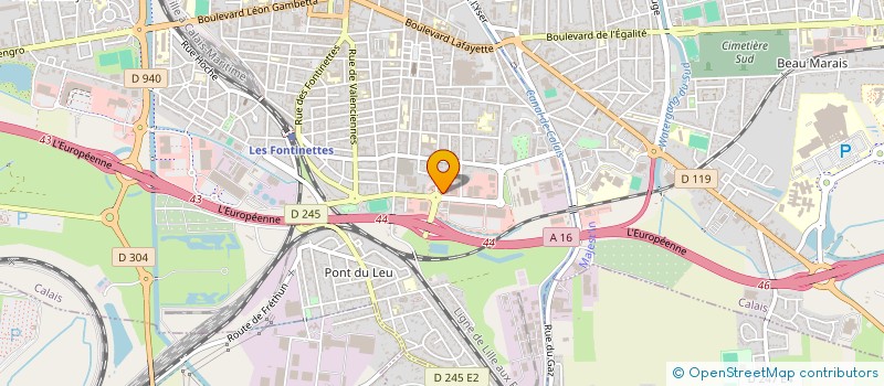 localisation de l'entreprise LEFRAMI à CALAIS