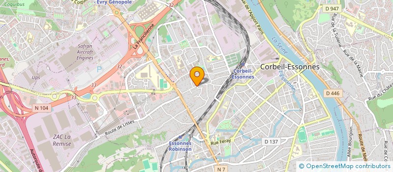 localisation de l'entreprise LEFRANC SERVICES à CORBEIL-ESSONNES