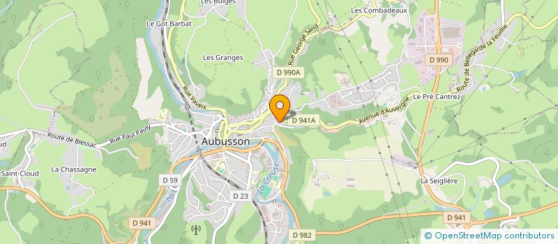 localisation de l'entreprise LEFRANC TANCHE à AUBUSSON