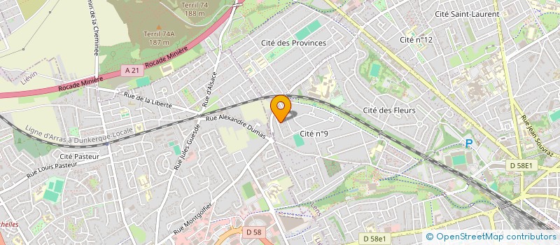 localisation de l'entreprise LEG  LENS