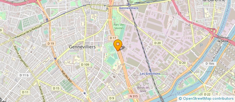 localisation de l'entreprise LEGAL BATIMENT à GENNEVILLIERS