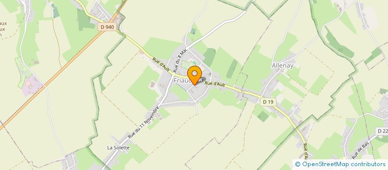 localisation de l'entreprise LEGAY JOOSTENS à FRIAUCOURT